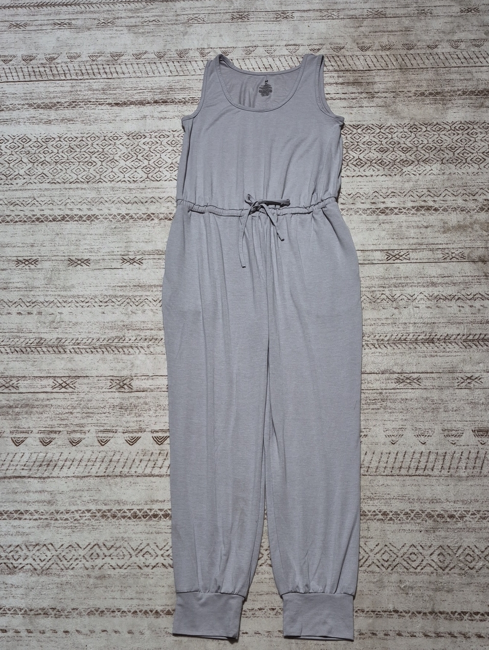 Natori Sleeveless Drawstring Jumpsuit in A Light Mauve